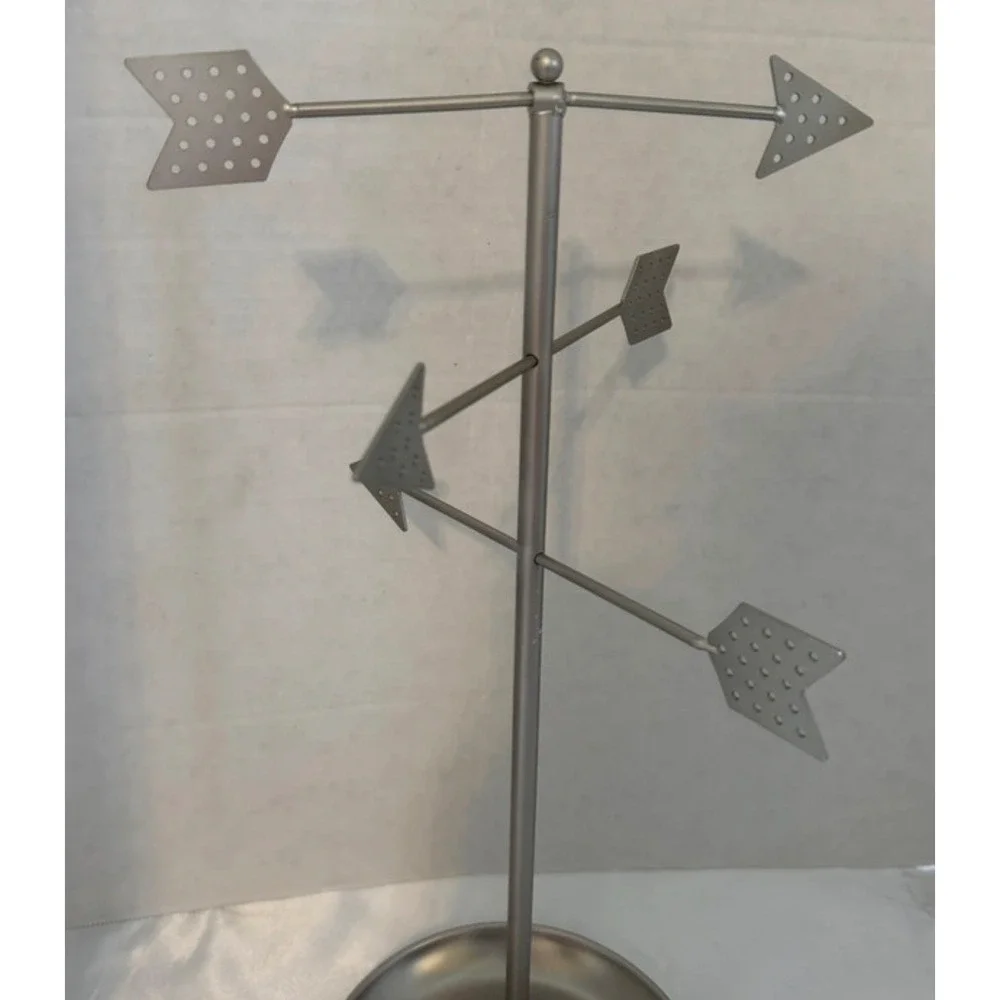 U Loft Erika Kovesdi Arrow Earring Stand Jewelry Organizer Silver Metal 51226